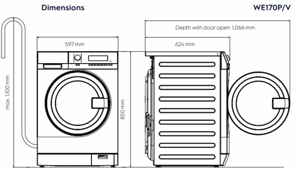 Lave-linge myPRO WE170P Pompe de vidange Electrolux Professional – Image 7