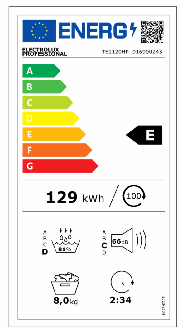 label energetique TE1120HP